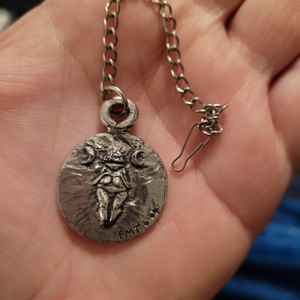 Pewter goddess clip